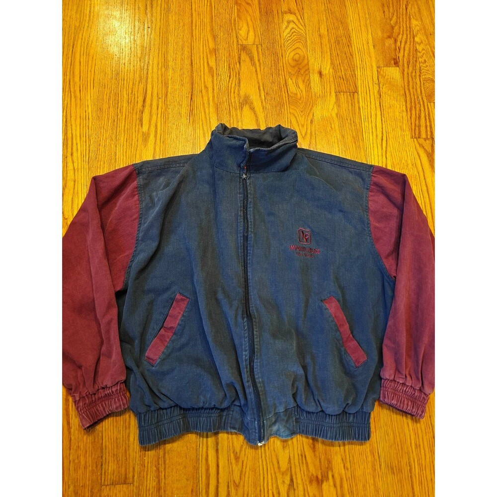 Vintage 90s Vegas  Imperial Palace Hotel & Casino Color-block Track Jacket XL